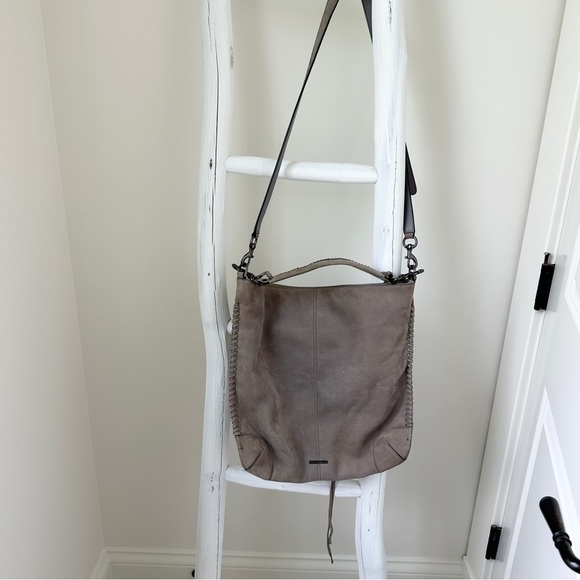 Rebecca Minkoff Gray Hobo Bag Genuine Leather - Picture 4 of 15